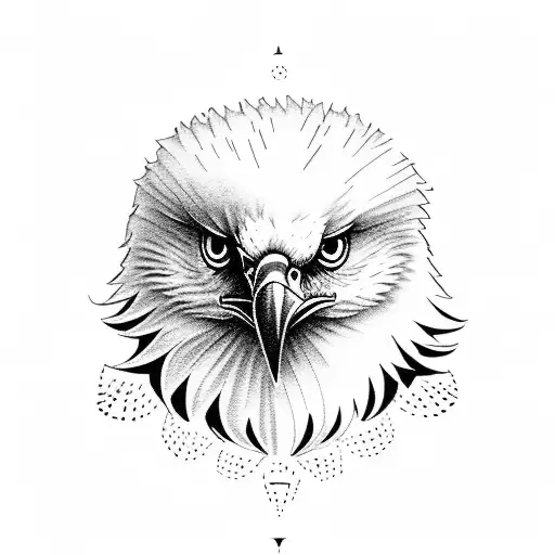 Design A Dotwork Tattoo Featuring A Music-related Scene With An Eagle
