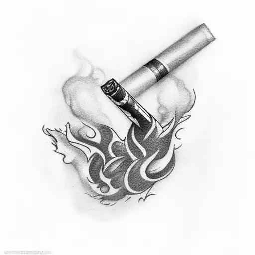 A Cigarette With Smoke Forming The Shape Of The State Of Florida