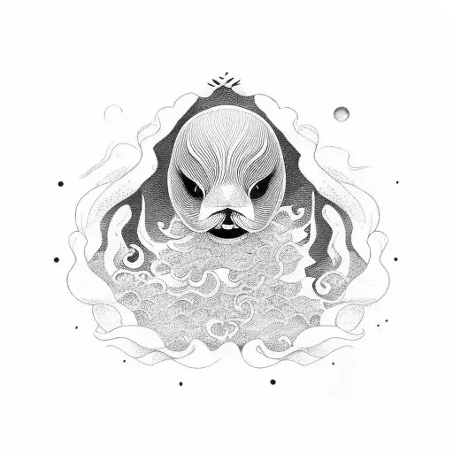 Minimalis Waves With Word Mimi