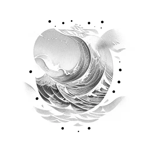 Ocean Waves With Word Mimi