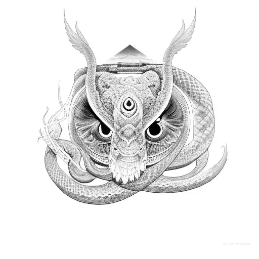 Luna Wrapped With Illuminati Eyes Along With A Snake Belt