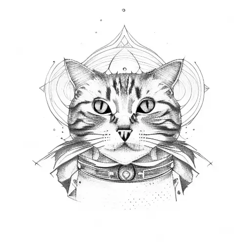 Cat Sitting With A Wine Glass