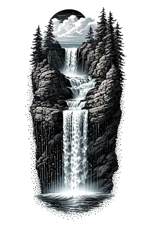 A Waterfall That Turns Into Rain Drops