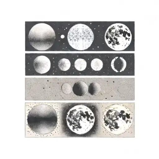 Moon Phases Going Horizontal