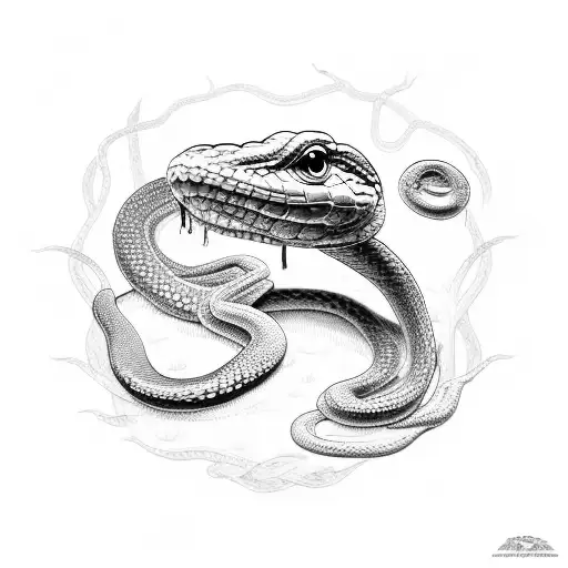 A Snake With A Severed Head