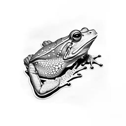 Simple Skating Boarding Frog