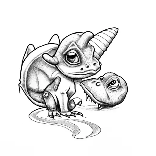 Baby Dinosaur And Tinkerbell