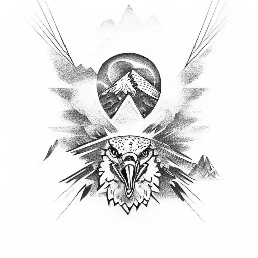 Mountain With Eagle