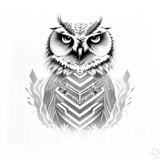 Ferocious Owl Grey And Black With Brilliant Highlights