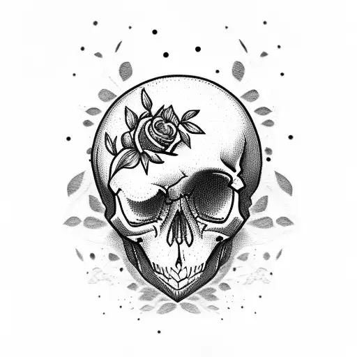 Skull With Roses