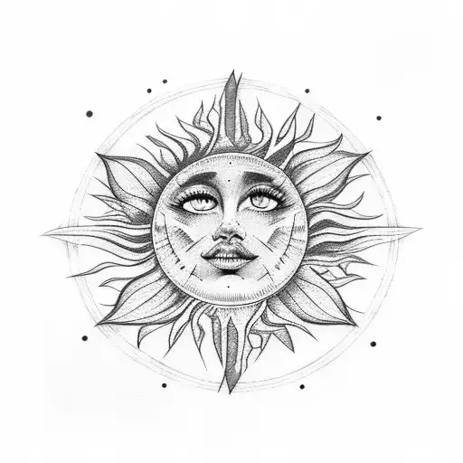 Sun And Wrap Around Leaves