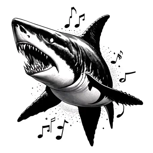Combine A Shark And A Psychedelic Music Theme