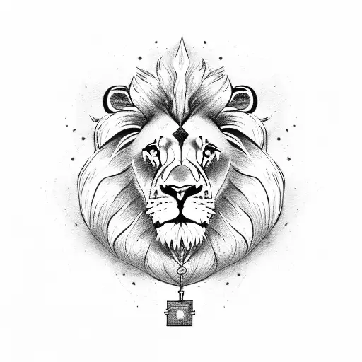 Lion With Money And A Cross