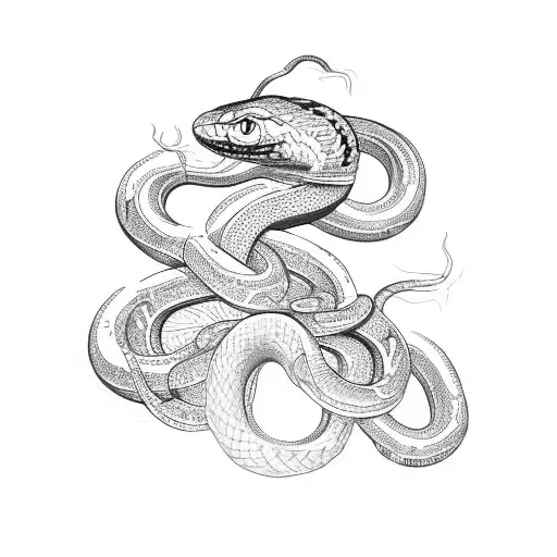 Snake Tangling A Lock