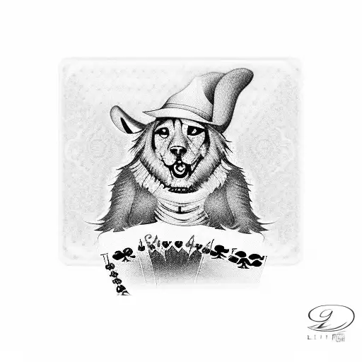 Poker Game With The Name Cheri Lipscomb Written On A Ace Card