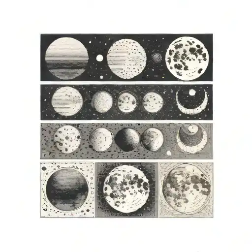 Moon Phases Going Horizontal