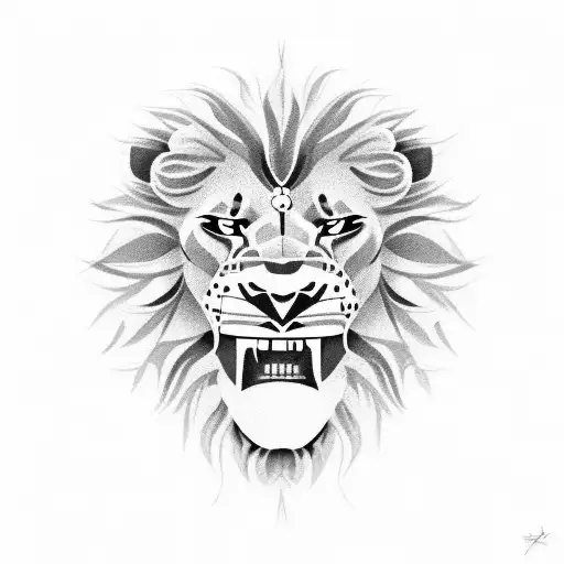 Lion With Basketball In Mouth