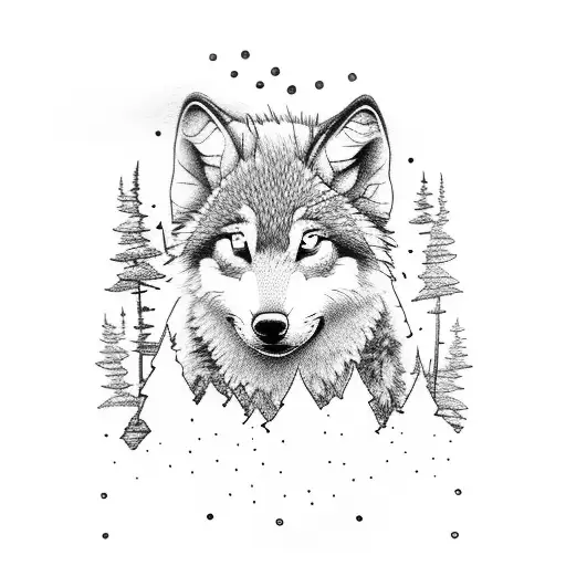 Baby Boy Hiccup Woodland Mountains Wolf Pup