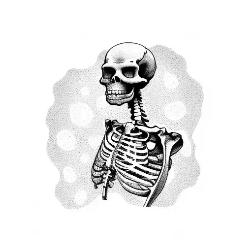 A Skeleton Playing Piano