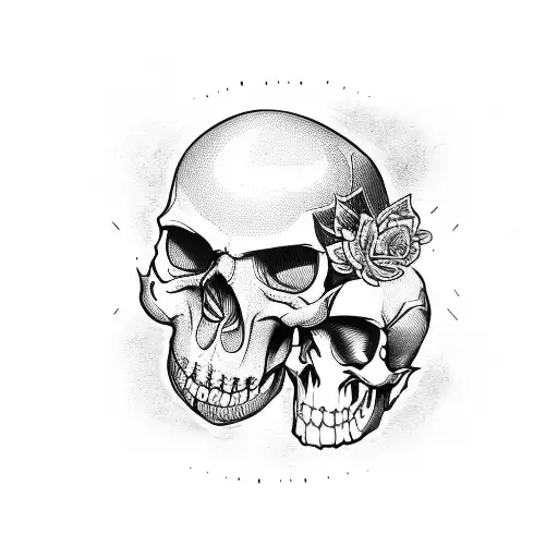 Skull King With Electric Guitar On A Throne