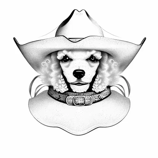 Poodle In Cowboy Hat