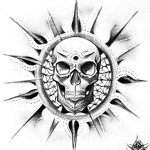 Skull And Sun And Cage