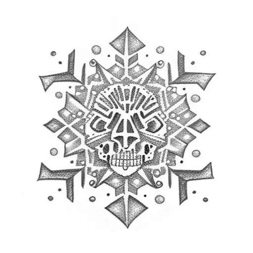 Sugar Skull Snowflake