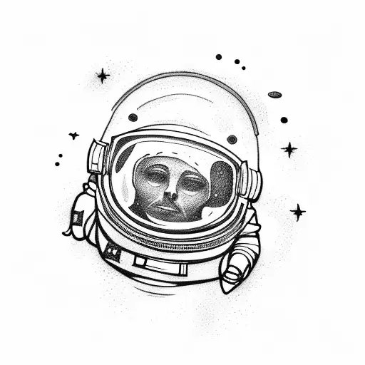 Astronaut In The Space With Coffee Beans Around Him
