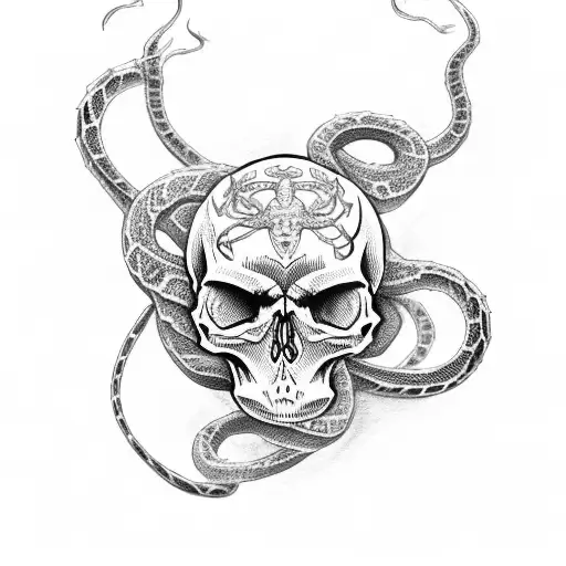 Skull And Snake