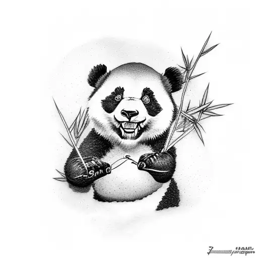 Fire Panda With Tatoo