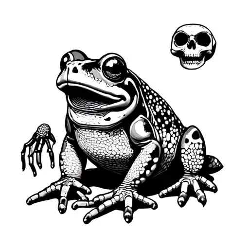 Toad With A Skull And Paws Of Spider