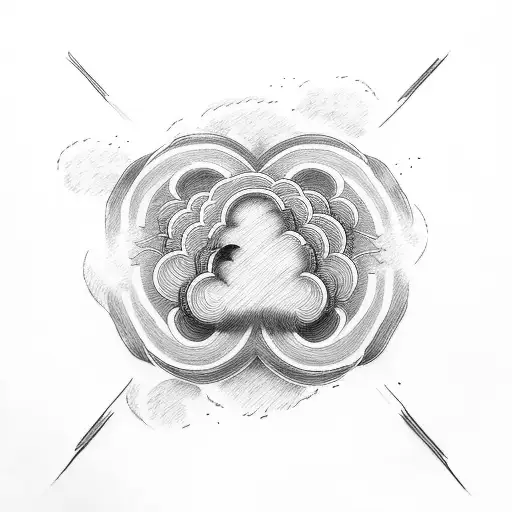 Cloud Wind Pattern Around Outside Circle