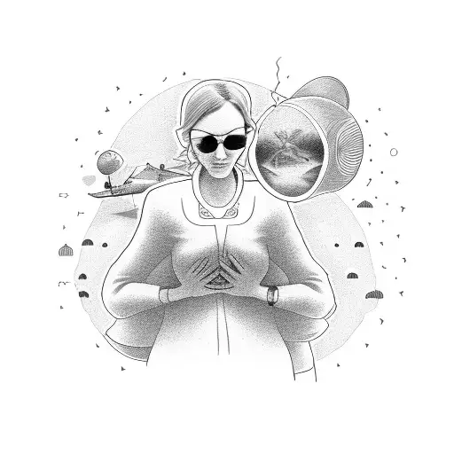 Mothers Love For Son And Jet Plane Combined