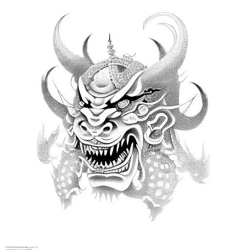 Japanese Demon Representing Fearlessness