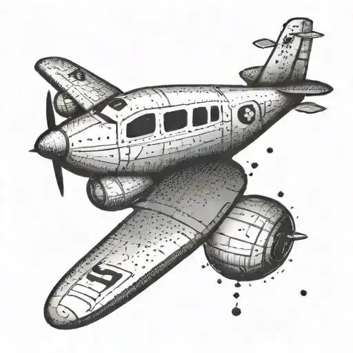 The Airplane And The Inscription The Sky Chose Us