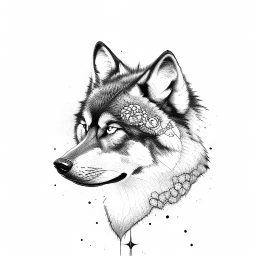 Aggressive Dark Wolf