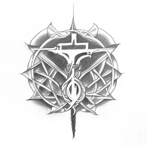 Symbolic Representation Battle Of Good And Evil Centered On A Cross Catholic