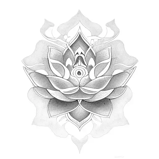 Lotus With An Om Inside