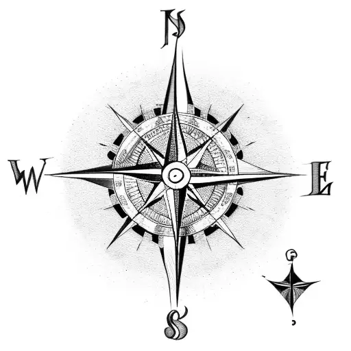 Compass With 6 Arrows