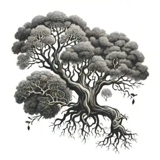 Family Tree With Each Branch Representing A Different Family Member's Occupation