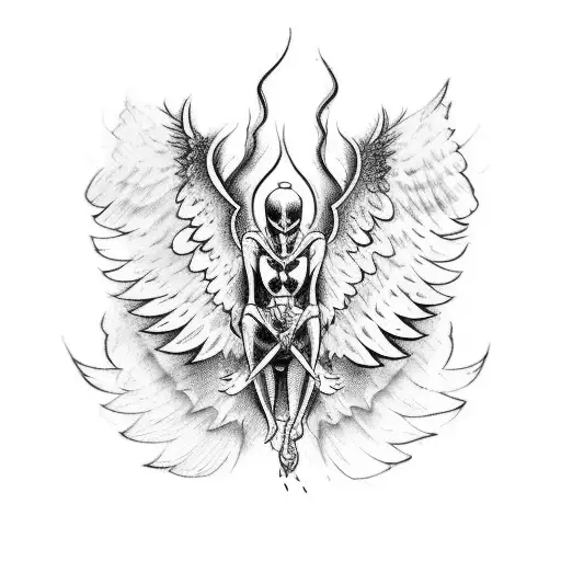 I'm Looking To Get A Back Tattoo That Is Fallen Angel Wings