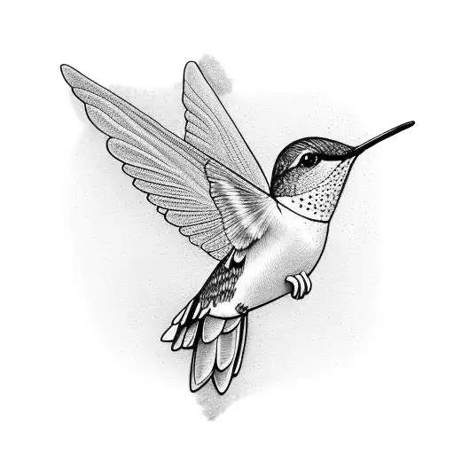 A Graffiti-style Mural Of Hummingbird In Jamaica