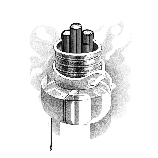 An Intricately Designed Cigar With Havana Cityscape In The Background