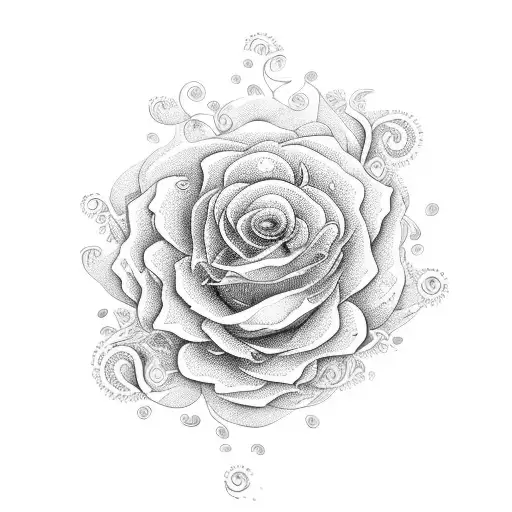 Floral Design With Wave Accents