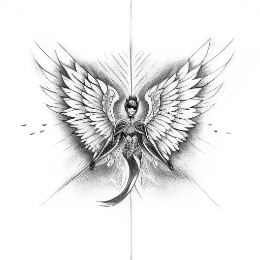 I'm Looking To Get A Back Tattoo That Is Fallen Angel Wings