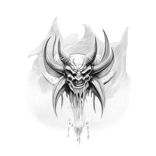 Demon Horns Sticking Out Of Water