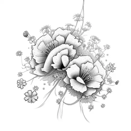 Guitar But The Neck Be Stems To Geranium Flowers With A Bumble Be By The Flowers