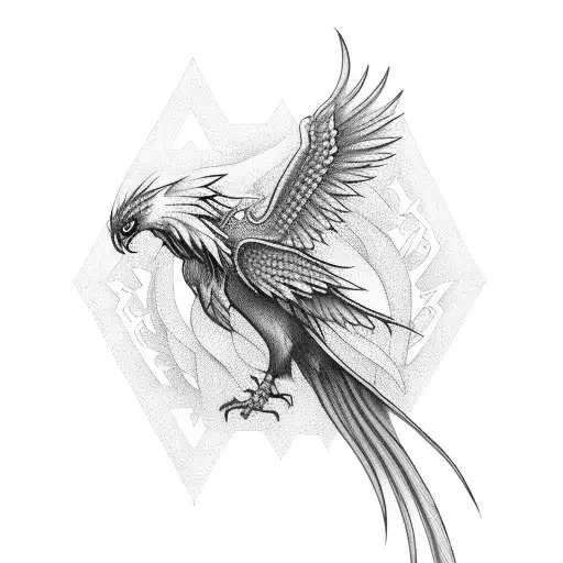 Phoenix With English Motivation Quote