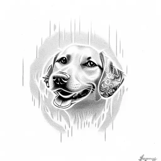 Dog With Centepid Coming Out Of His Mouth