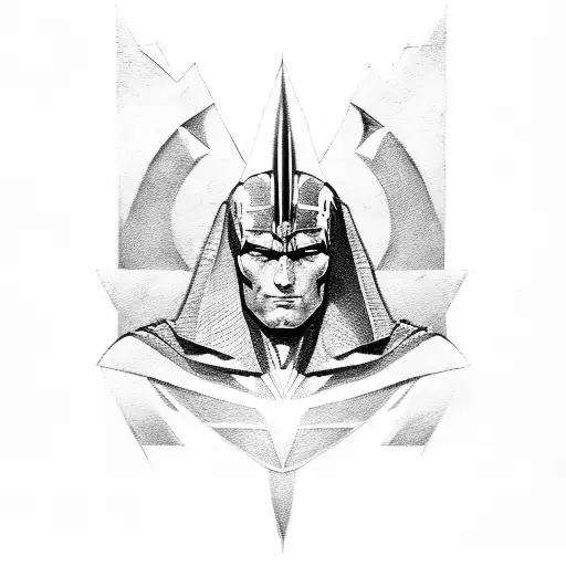 Superman With Egyptian Anubis